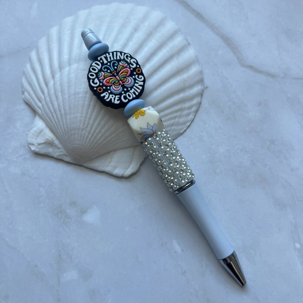 Good Things - Book Lover Pen - Rhinestone Sparkly Teacher Gift - Book Themed